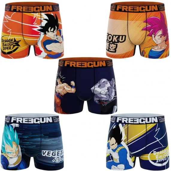 Juego de 5 calzoncillos para hombre de Dragon Ball Super (Calzoncillos para hombre) Freegun chez FrenchMarket