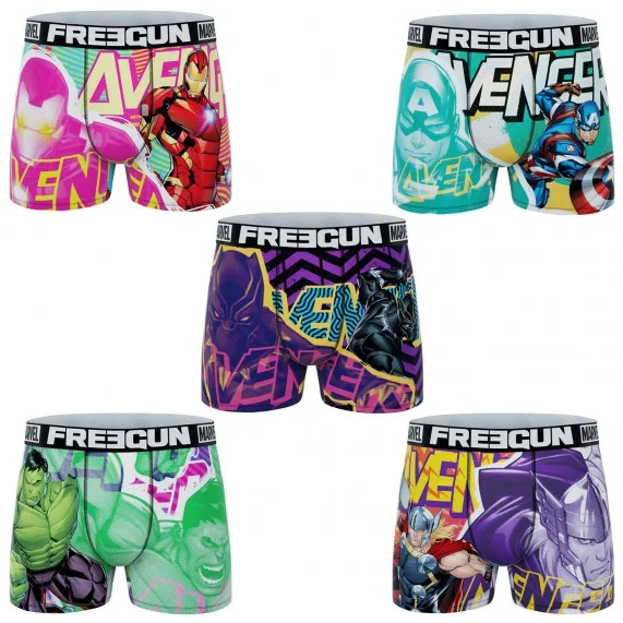 Set di 5 boxer da uomo MARVEL Avengers (Boxer da uomo) Freegun chez FrenchMarket