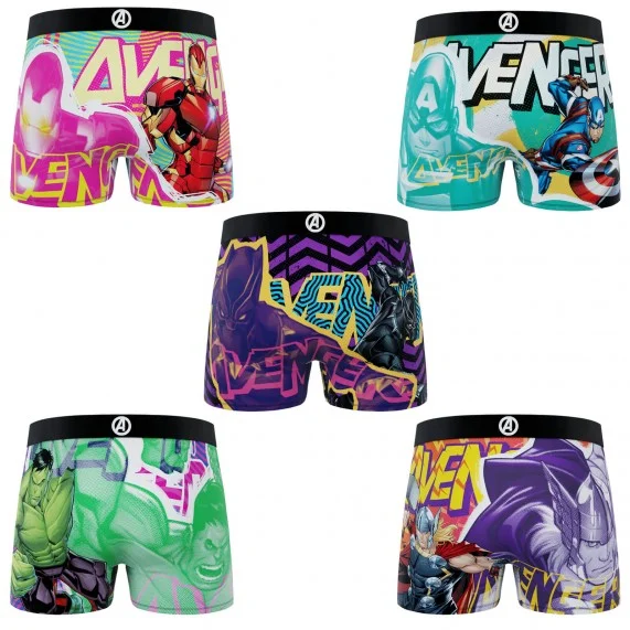 Juego de 5 calzoncillos para hombre MARVEL Avengers (Calzoncillos para hombre) Freegun chez FrenchMarket