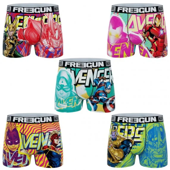 5er-Set MARVEL Avengers Herren-Boxershorts (Boxershorts für Männer) Freegun auf FrenchMarket