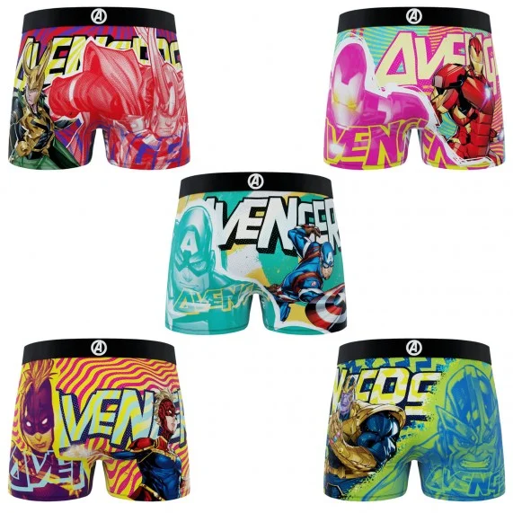 5er-Set MARVEL Avengers Herren-Boxershorts (Boxershorts für Männer) Freegun auf FrenchMarket