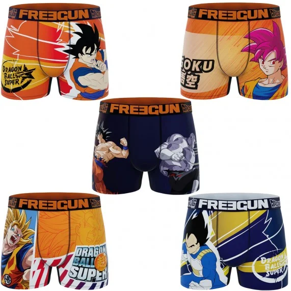 Lot de 5 Boxers Enfant Dragon Ball Super (Lot boxers Garçon) Freegun chez FrenchMarket