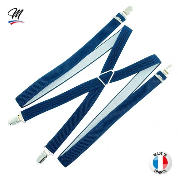 X-shaped suspenders with clips Fine or Large - Made in France (Suspenders) French Market on FrenchMarket