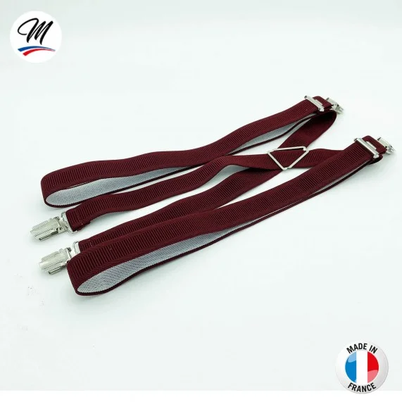 X-shaped suspenders with clips Fine or Large - Made in France (Suspenders) French Market on FrenchMarket