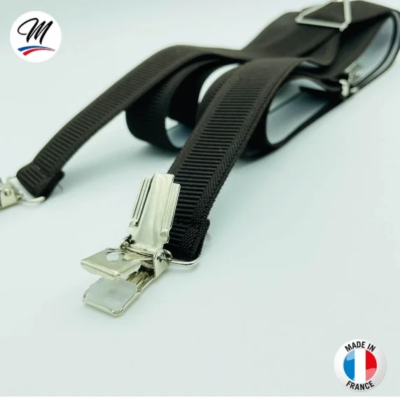 X-shaped suspenders with clips Fine or Large - Made in France (Suspenders) French Market on FrenchMarket