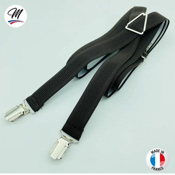 X-shaped suspenders with clips Fine or Large - Made in France (Suspenders) French Market on FrenchMarket