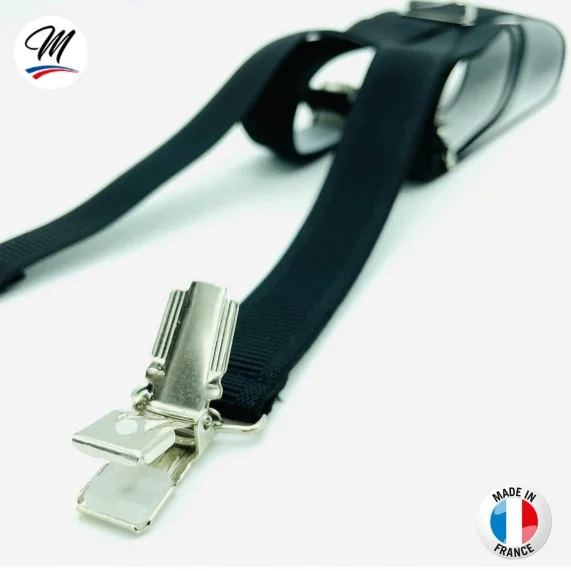 X-shaped suspenders with clips Fine or Large - Made in France (Suspenders) French Market on FrenchMarket