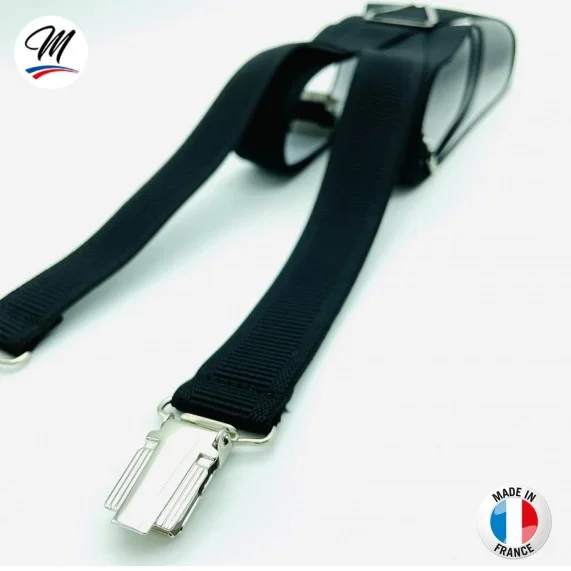 X-shaped suspenders with clips Fine or Large - Made in France (Suspenders) French Market on FrenchMarket