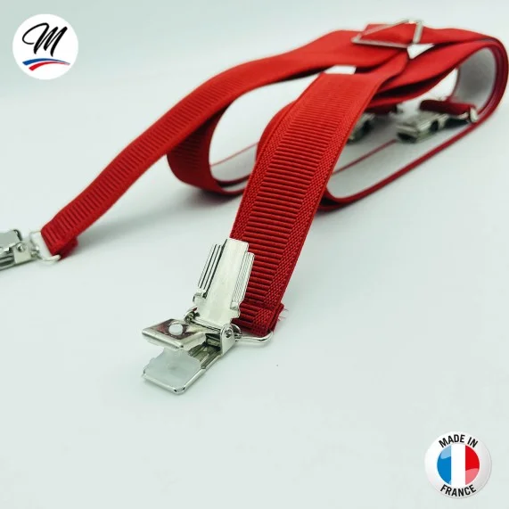 X-shaped suspenders with clips Fine or Large - Made in France (Suspenders) French Market on FrenchMarket