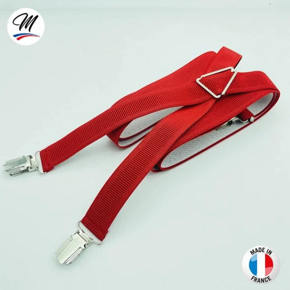 X-shaped suspenders with clips Fine or Large - Made in France (Suspenders) French Market on FrenchMarket