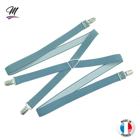 X-shaped suspenders with clips Fine or Large - Made in France (Suspenders) French Market on FrenchMarket