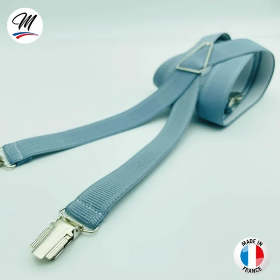 X-shaped suspenders with clips Fine or Large - Made in France (Suspenders) French Market on FrenchMarket