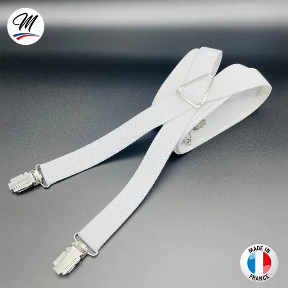 X-shaped suspenders with clips Fine or Large - Made in France (Suspenders) French Market on FrenchMarket