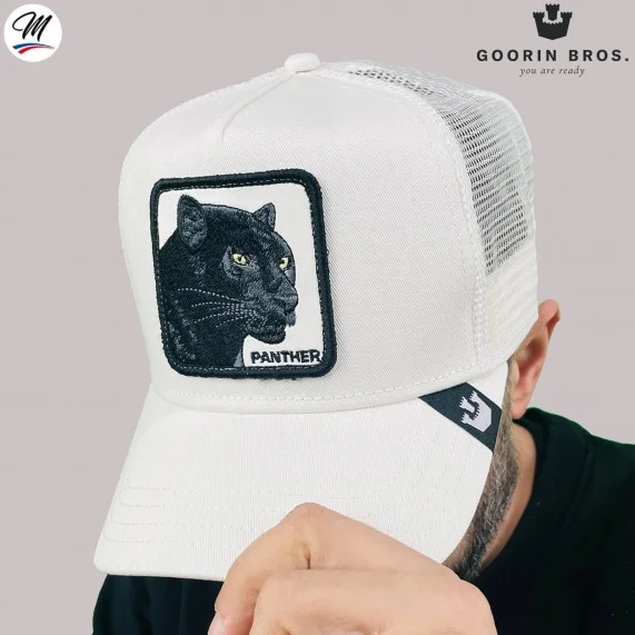 PANTHER Trucker Pet - Panter Wit / Ivoor (Caps) Goorin Bros chez FrenchMarket