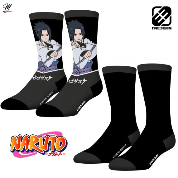 Lote de 2 pares de calcetines de hombre "Naruto (Calcetines de fantasía) Freegun chez FrenchMarket