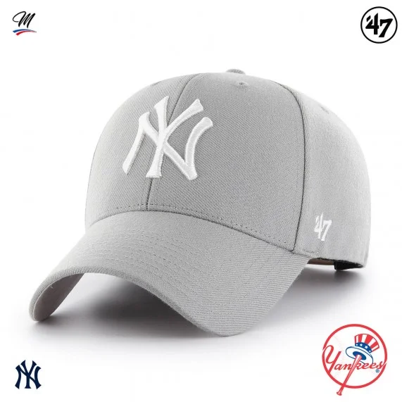 MLB New York Yankees MVP Snapback Cap Grigio (Cappellino) '47 Brand chez FrenchMarket