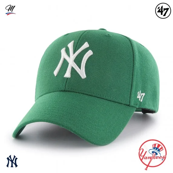 Casquette MLB New York Yankees MVP Snapback Vert (Casquettes) '47 Brand chez FrenchMarket