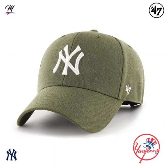 Casquette MLB New York Yankees MVP Snapback Vert (Casquettes) '47 Brand chez FrenchMarket