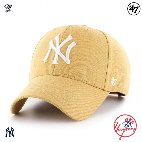 Casquette MLB New York Yankees MVP Snapback Jaune (Casquettes) '47 Brand chez FrenchMarket