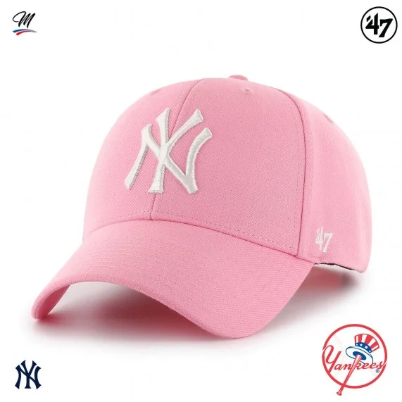 Casquette MLB New York Yankees MVP Snapback Rose (Casquettes) '47 Brand chez FrenchMarket