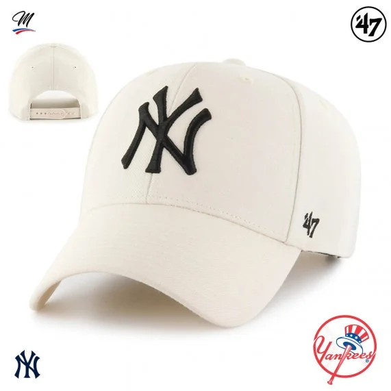 Casquette MLB New York Yankees MVP Snapback Natural Crème (Casquettes) '47 Brand chez FrenchMarket