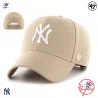 Casquette MLB New York Yankees MVP Snapback Beige (Casquettes) '47 Brand chez FrenchMarket