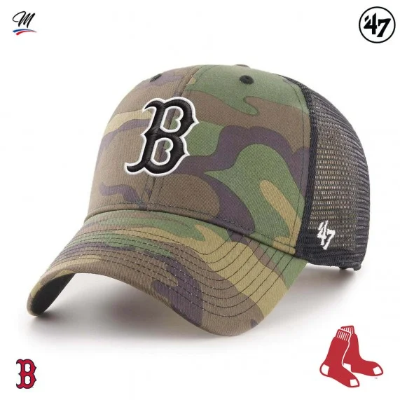 Casquette MLB Boston Red Sox "Branson MVP Camo" (Casquettes) '47 Brand chez FrenchMarket