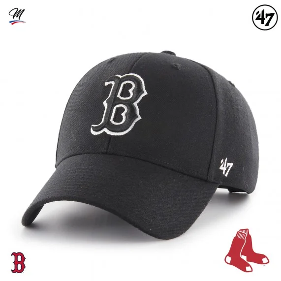 Casquette MLB Boston Red Sox MVP Snapback Noir (Casquettes) '47 Brand chez FrenchMarket