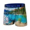 Calzoncillos bóxer de microfibra reciclada para hombre "Paysage du Monde (Boxers) Freegun chez FrenchMarket