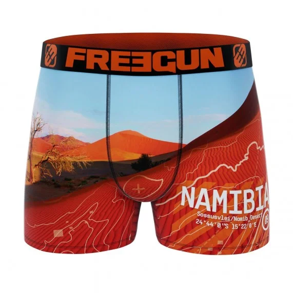 Calzoncillos bóxer de microfibra reciclada para hombre "Paysage du Monde (Boxers) Freegun chez FrenchMarket