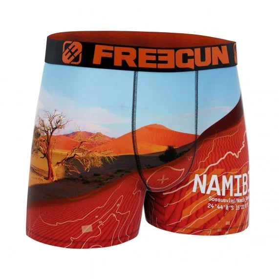 Calzoncillos bóxer de microfibra reciclada para hombre "Paysage du Monde (Boxers) Freegun chez FrenchMarket