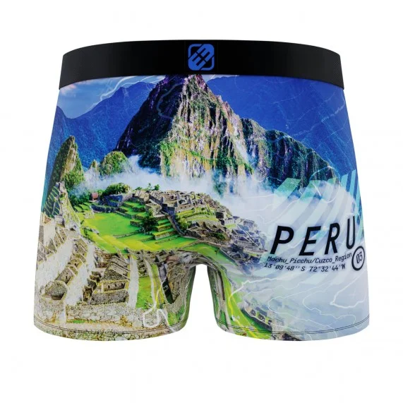 Boxer Homme Microfibre Recyclé "Paysage du Monde" (Boxers Homme) Freegun chez FrenchMarket