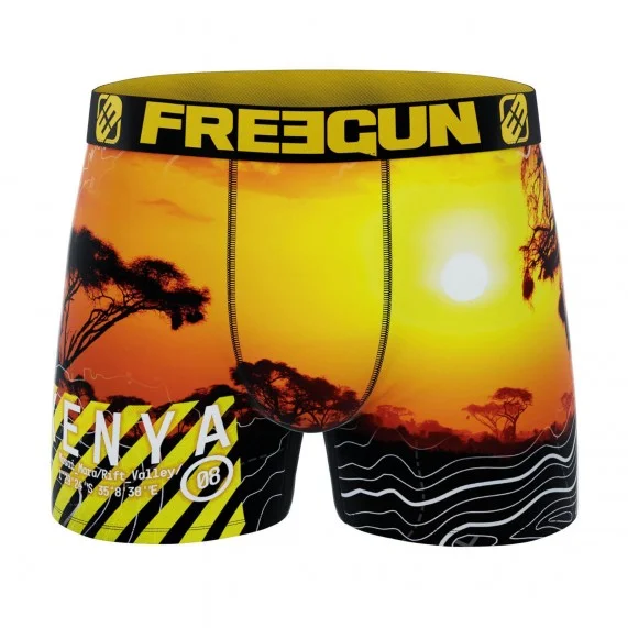 Boxer Homme Microfibre Recyclé "Paysage du Monde" (Boxers Homme) Freegun chez FrenchMarket