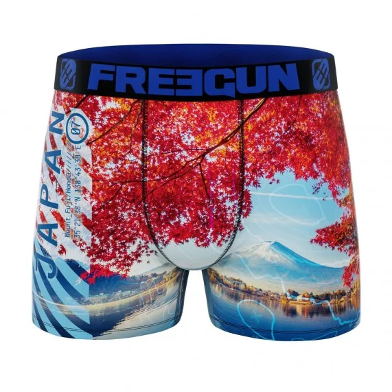 Men's recycled microfiber boxer shorts "Paysage du Monde (Boxers) Freegun on FrenchMarket