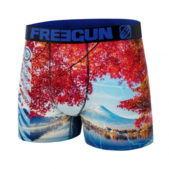 Men's recycled microfiber boxer shorts "Paysage du Monde (Boxers) Freegun on FrenchMarket