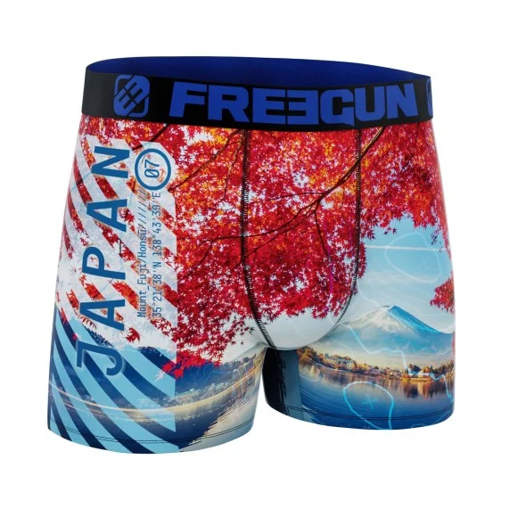 Men's recycled microfiber boxer shorts "Paysage du Monde (Boxers) Freegun on FrenchMarket