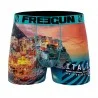 Boxer Homme Microfibre Recyclé "Paysage du Monde" (Boxers Homme) Freegun chez FrenchMarket