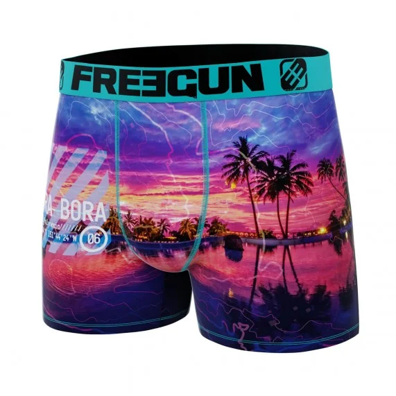 Boxer Homme Microfibre Recyclé "Paysage du Monde" (Boxers Homme) Freegun chez FrenchMarket