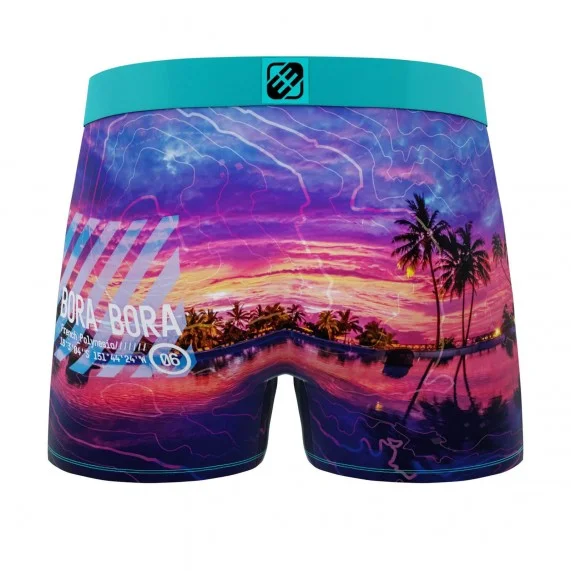 Calzoncillos bóxer de microfibra reciclada para hombre "Paysage du Monde (Boxers) Freegun chez FrenchMarket