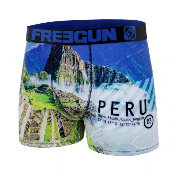 Boxer Homme Microfibre Recyclé "Paysage du Monde" (Boxers Homme) Freegun chez FrenchMarket