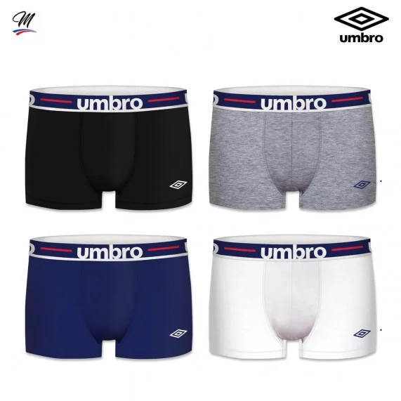 Set van 4 herenboxers 100% katoen (Herenboxershorts) Umbro chez FrenchMarket