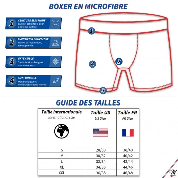 Set di 4 boxer da uomo 100% cotone (Boxer da uomo) Umbro chez FrenchMarket