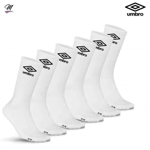 Pack de 6 Paires de Chaussettes de Sport "Umbro Logo" (Chaussettes de sport) Umbro chez FrenchMarket