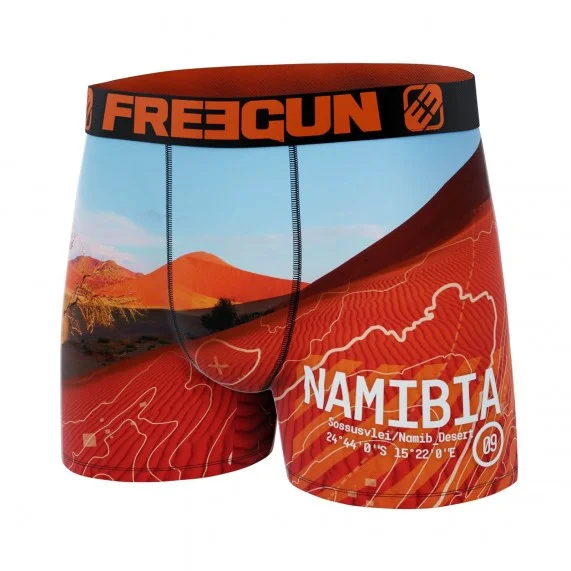 4er-Pack Boxershorts für Männer aus recycelter Mikrofaser Weltlandschaft (Boxershorts für Männer) Freegun auf FrenchMarket