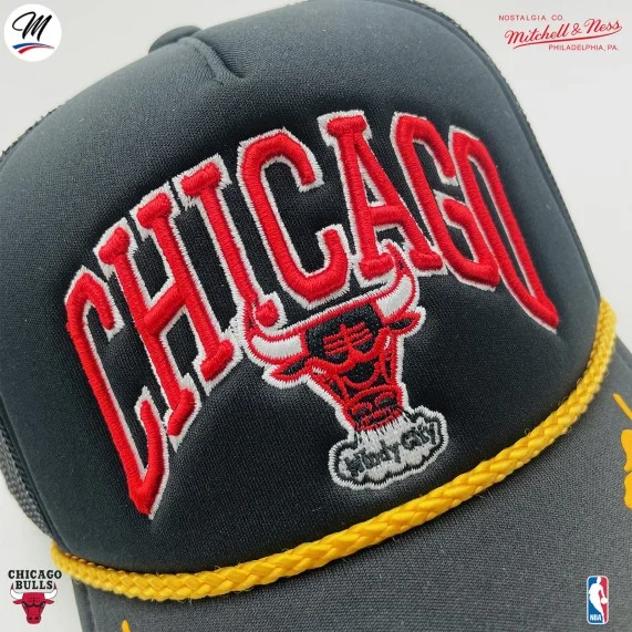 Cappello Trucker Chicago Bulls HWC "Gold Leaf" NBA (Cappellino) Mitchell & Ness chez FrenchMarket