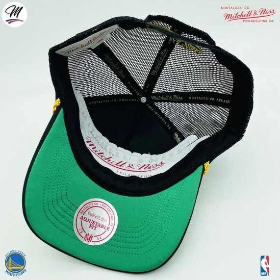 Cappello Trucker NBA "Foglia d'oro" dei Golden State Warriors HWC (Cappellino) Mitchell & Ness chez FrenchMarket