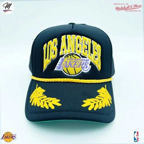 Casquette Trucker NBA Los Angeles Lakers HWC "Gold Leaf" (Casquettes) Mitchell & Ness chez FrenchMarket