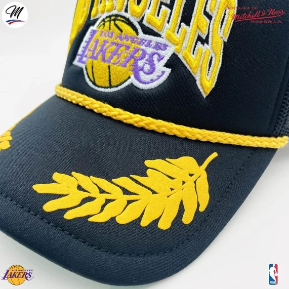 Casquette Trucker NBA Los Angeles Lakers HWC "Gold Leaf" (Casquettes) Mitchell & Ness chez FrenchMarket