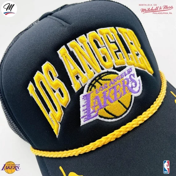 Cappello Trucker Los Angeles Lakers HWC "Gold Leaf" NBA (Cappellino) Mitchell & Ness chez FrenchMarket