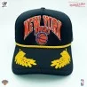 New York Knicks HWC "Gold Leaf" NBA Trucker Cap (Caps) Mitchell & Ness on FrenchMarket